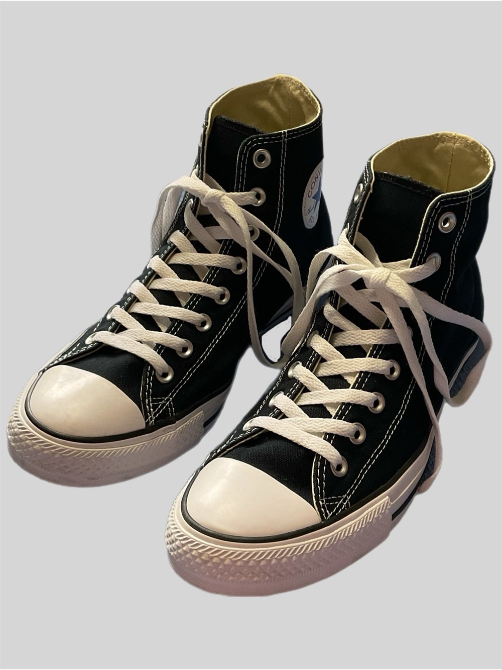 Converse Chuck Taylor All Star Shoes Mens 10 Black Hi Tops Casual Skater M9160 - Picture 13 of 16